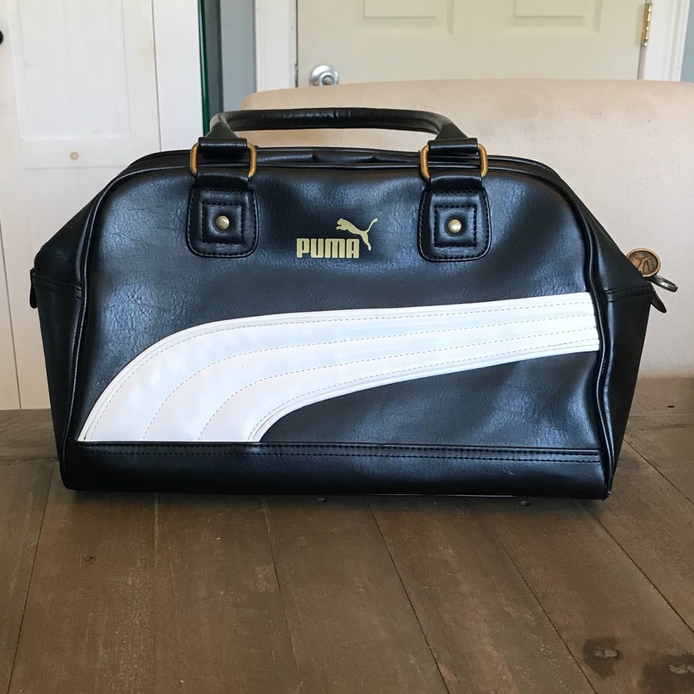 Puma Black and White Gym Bag